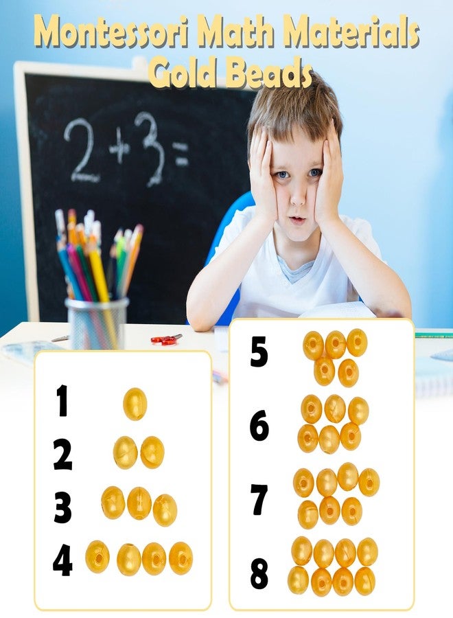 LEADER JOY Montessori Math Materials 100 Golden Beads Unitsfor Early Preschool Learning Toy - Image 3
